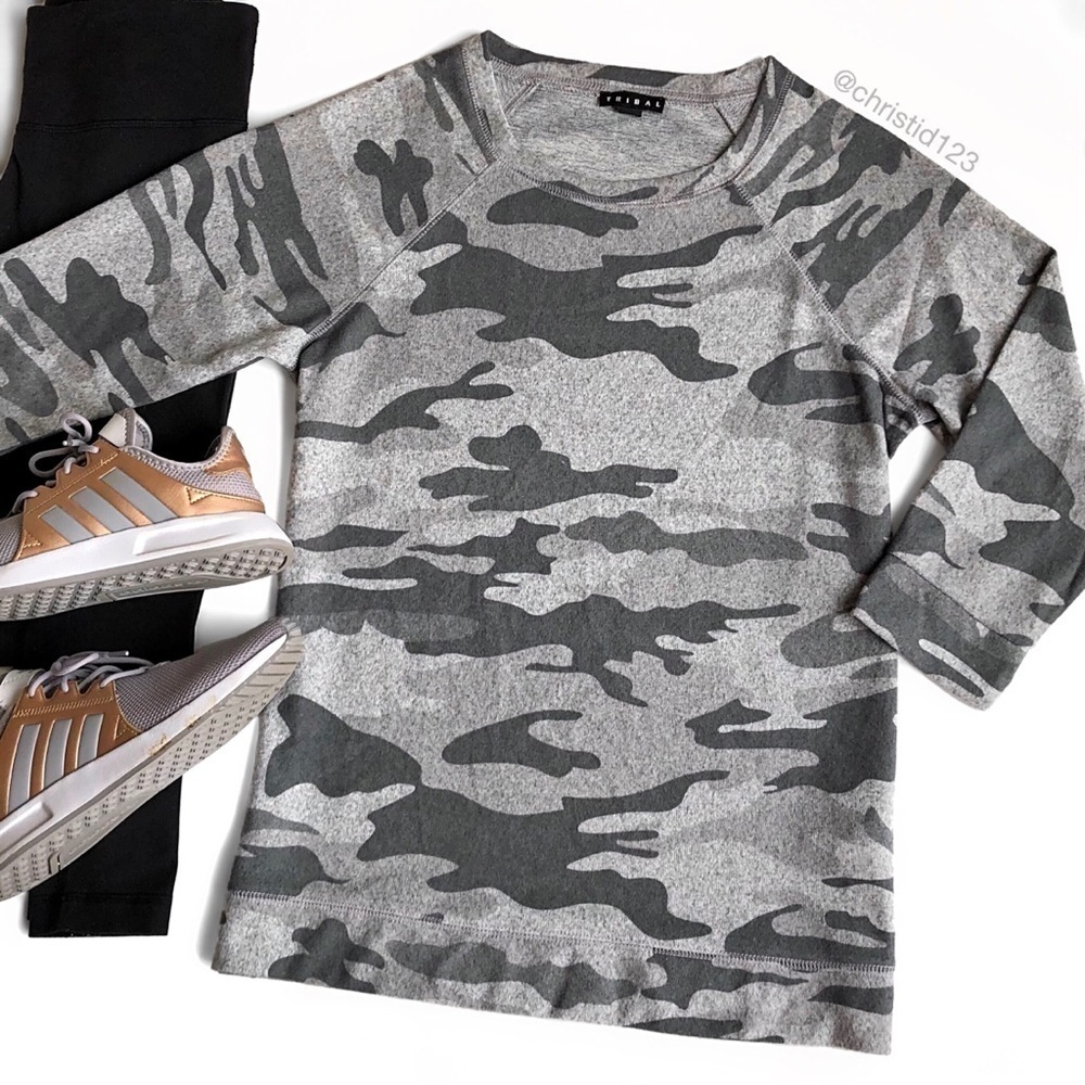Tribal Camo Raglan Top